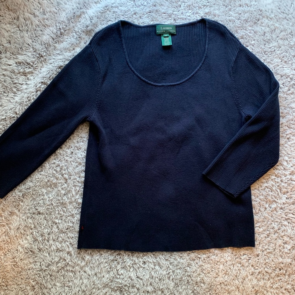 Lauren dark blue long sleeve top